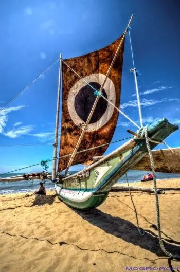 Negombo beach on arrival day