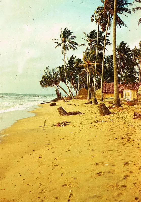 Negombo beach on arrival day