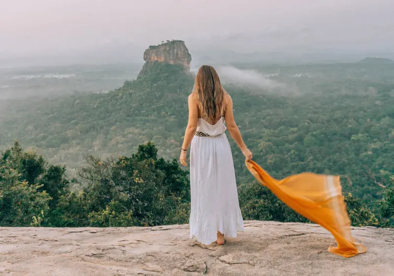 Sigiriya rock fortress seen from Pidurangala